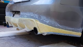 DIY Custom Diffuser from Foam and Fiberglass  Infiniti G35 [upl. by Kalk]