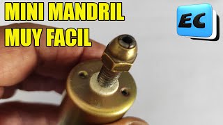 🛠🔨 MINIMANDRIL CASERO PARA DREMEL O MINITORNO CON HERRAMIENTAS COMUNES SIN TORNO PASO A PASO [upl. by Ennoira]