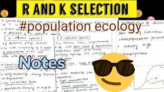 r and K selection in Population Ecology  Notes📝😎 [upl. by Trisha]