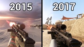 Weapon Comparison  EA Battlefront 2015 vs EA Battlefront 2 2017 Graphics and Sounds [upl. by Sylera]