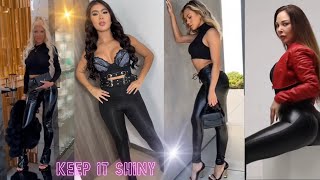 How To Style Leather Look Leggings Top 3 Guide  Shiny Pants Casual Street Fashion For Any Event [upl. by Daron]