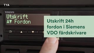 Siemens VDO färdskrivare  Utskrift 24 h fordon [upl. by Ytima928]