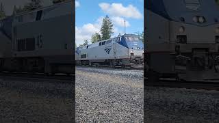 Amtrak Dash 8 512 leaving Colfax Station [upl. by Micheil]