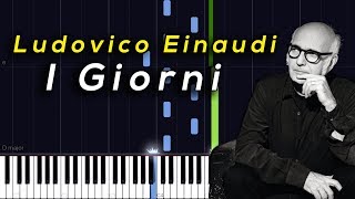 Ludovico Einaudi  I Giorni Synthesia Piano Tutorial [upl. by Alehtse64]