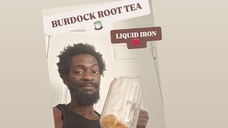 Burdock root tea 🍵 flavonoids make lemons alkaline herbaltea [upl. by Chute]