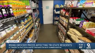 As grocery prices soar food pantries seeing increased demand need for donations [upl. by Eilahtan]