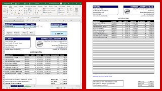 Cómo Hacer un FORMATO DE COTIZACIÓN Automatizado en Excel [upl. by Surtimed755]