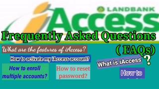 LANDBANK iAccess Frequently Asked Questions 2020 Update [upl. by Eldred452]