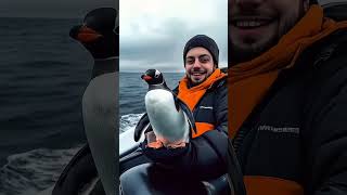 When a Penguin Unexpectedly Landed on My Boat…penguin cuteanimals [upl. by Rafiq]