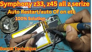 Symphony z45 z33 auto of auto restart problem 100 solution RabbiElectronics [upl. by Tallulah]