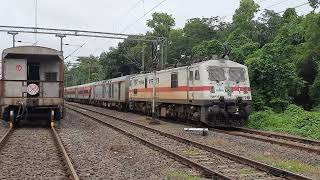 12449 Madgaon Chandigarh Goa Sampark Kranti Express Departing From Karmali Railway Station [upl. by Aciret]