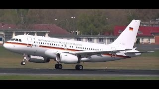 Germany  Air Force Airbus A319133X CJ 1502 Deutsche Luftwaffe Flughafen Berlin Tegel Takeoff [upl. by Adnilrem]