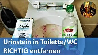 Urinstein in Toilette  WC RICHTIG entfernen [upl. by Latsyrcal]