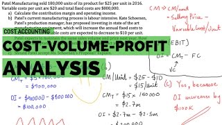 Cost Volume Profit CVP Analysis  Example [upl. by Mansur]