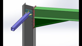 Modélisation dun assemblage boulonné de charpente métallique sur SolidWorks [upl. by Ennovyahs349]