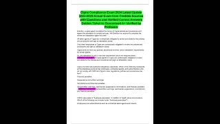 Cigna Compliance Exam 2024 Latest Update Actual Exam from Credible Sources with Questions and Verifi [upl. by Rattray]