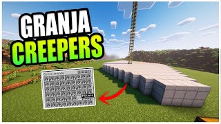 COMO HACER una GRANJA de CREEPERS EFICIENTE en Minecraft JAVA 121 [upl. by Tnomal]