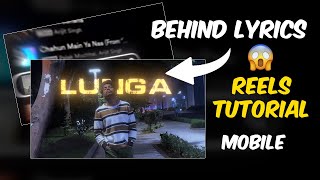 TRENDING REELS TUTORIAL BEHIND LYRICS  PRANAV PG [upl. by Zulch630]