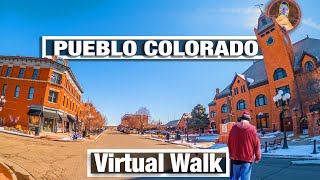 River Walk  Pueblo Colorado Walking Tour  Walking Tours for Treadmill  4K City Walks Virtual Walk [upl. by Hillery]