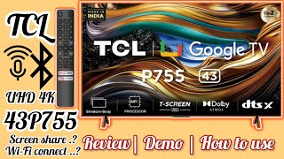 TCL 43” UK UHD 43P755 ANDROID GOOGLE SMART LED TV REVIEW 2024  HOW TO SETUP NEW LED TV tcl ledtv [upl. by Lam]