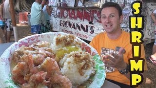 Giovannis Shrimp Truck  The Best Shrimp in Hawaii [upl. by Ahsimek]