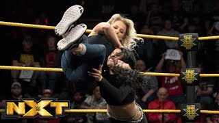 Candice LeRae surprises Zelina Vega during NXT Title Match contract signing WWE NXT March 14 2018 [upl. by Adnahcal]