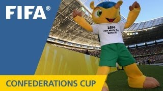 Fuleco makes friends at the FIFA Confederations Cup [upl. by Trik154]