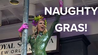 New Orleans Mardi Gras Greasing of the poles [upl. by Mills]