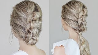 Easy Knotted Updo amp Ponytail Tutorial [upl. by Naujad]