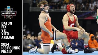 Daton Fix vs Vito Arujau 2024 NCAA wrestling championship 133 pounds [upl. by Lydon363]