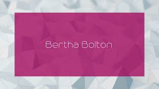 Bertha Bolton  appearance [upl. by Ecirtaemed844]