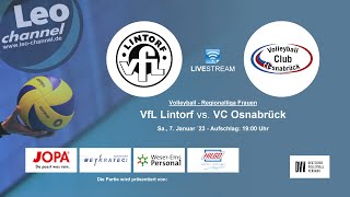 Volleyball Live  VfL Lintorf vs VC Osnabrück Damen Regionalliga [upl. by Ellerad]