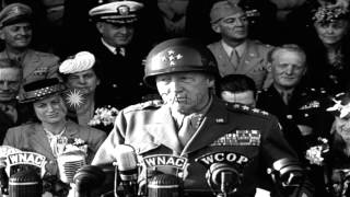 General George S Patton talks about excellent job done by The Third Army during WHD Stock Footage [upl. by Ambie]