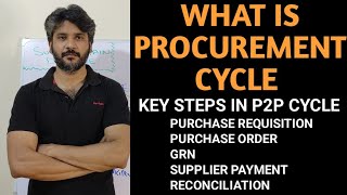 Procurement Cycle  Procure to Pay Cycle  P2P Cycle [upl. by Dragelin]