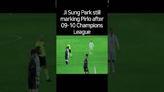 Ji Sung Park marking Pirlo after 0910 Champions League manchesterunited pirlo epl highlights [upl. by Porter610]