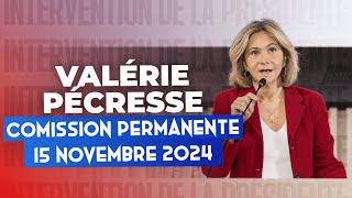 2ème intervention de Valérie PÉCRESSE  CP du 15 novembre 2024 [upl. by Ahgem]