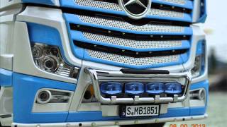 tamiya 114 MercedesBenz Actros 1851 Blue GigaSpace 6x4 [upl. by Seppala56]