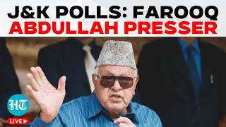 LIVE  Farooq Abdullah PC on JampK Results CongressNC Lead Farooq Speaks on Alliance  PDP  BJP [upl. by Hardie948]