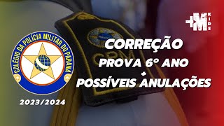 Resolução Prova Colégio da Polícia Militar do Paraná CPM  6º Ano  2023 [upl. by Kubetz]