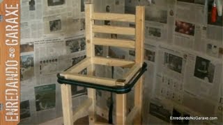 Cómo hacer un taburete alto con respaldo How to make a stool frame [upl. by Win309]