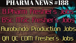 PHARMA NEWS 188 Aurobindo StrideOrganics CBCCGlobal Divis Pharma Jobs For FresherampEXP Pharma Guide [upl. by Notna]