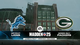 Madden 25  Detroit Lions  Green Bay Packers  Week 9 [upl. by Ern]