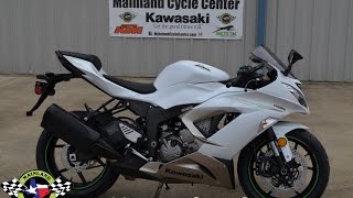 11699 2017 Kawasaki ZX6R 636 Ninja Pearl Blizzard White Overview and Review [upl. by Nosmirc]