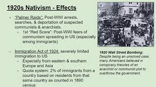 1920s Nativism [upl. by Chuck620]