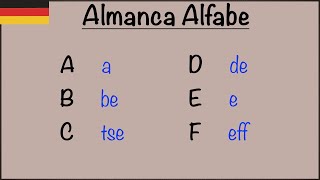 Almanca Alfabe  Pratik  DAS ALPHABET [upl. by Stanislaus]