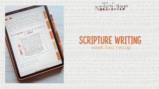 SCRIPTURE WRITING  Week Two Recap  Week 3 Walkthrough [upl. by Thorr]