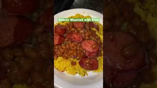 Beanie Weenie Turkey Sausage w rice 🥰😋short shorts diy [upl. by Refynnej]