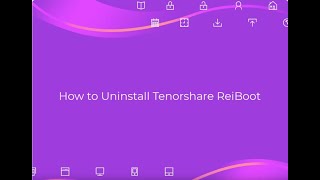 How to uninstall Tenorshare ReiBoot from Windows completely [upl. by Anilemrac577]