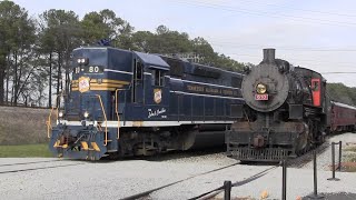 Tennessee Valley RR High Hood GP38 No 80 Cab ride amp Railfan 3324 [upl. by Narol]