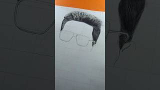 Perfect technique for draw realistic hair in portraits 👀 shorts hair trending [upl. by Dnesnwot]